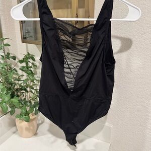 Victoria's Secret Black Bodysuit with Sheer Detail
